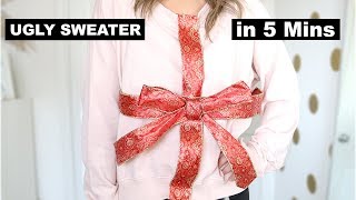 Ugly Bow Sweater That Wont Ruin Your Clothes  Jenelle Nicole [upl. by Gavette]