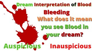 Spiritual meaning of blood in a dreamwhat does it mean when you see blood tasting tears Swimming [upl. by Oiredised]