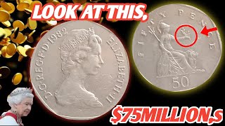 Exploring the 1982 Elizabeth II 50 Pence Coin Value amp history Revealed [upl. by Feld609]