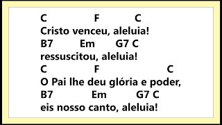 CRISTO VENCEU ALELUIA  CANTO DE ENTRADA OU ABERTURA  TEMPO PASCAL [upl. by Olvan]