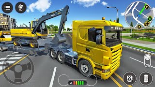 Bulldozer Loading Sand Into Dump Truck  Construction Machines Transporter  Android Gameplay [upl. by Jamal]