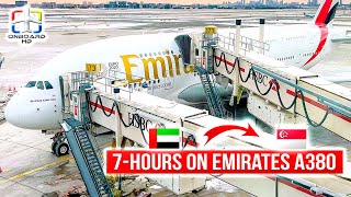 TRIP REPORT  Emirates A380 Top Experience  Dubai to Singapore  Emirates Airbus A380 [upl. by Ahsinra]