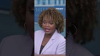 White House press secretary Karine JeanPierre snaps when asked about Bidens change of rhetoric [upl. by Erdne292]