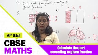 6th Std CBSE Maths Syllabus  Calculate the part according to given fraction  CBSE Maths Part  93 [upl. by Latricia]