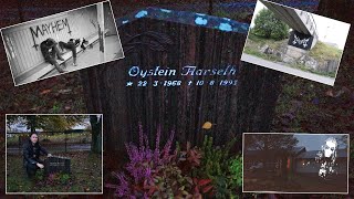 Visiting Euronymous Grave plus DEAD housemayhem logolegendary photo in Langhus [upl. by Neile]