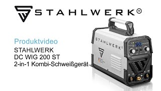 STAHLWERK Schweißgerät DC WIG 200 ST IGBT 2in1 KombiSchweißgerät mit MMA  EHandSchweißfunktion [upl. by Erland287]