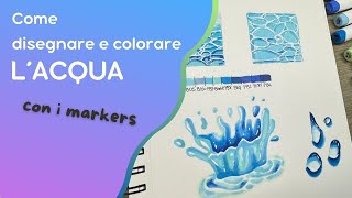 Tutorial come disegnare l’acqua e le goccioline [upl. by Aurthur]