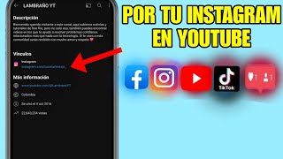 COMO PONER MI INSTAGRAM EN MI CANAL DE YOUTUBE  PON VÍNCULOS EN YOUTUBE ✅ [upl. by Ubana]