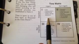 How to use the Franklin Covey Time Matrix [upl. by Flossie]