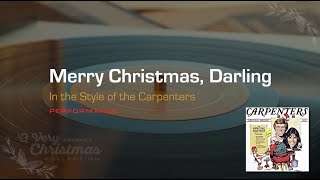 Karaoke Merry Christmas Darling Carpenters Performance Track [upl. by Harts]