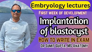 Implantation of Embryo  blastocyst  Embryology [upl. by Emixam]