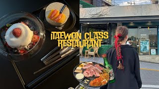 ON VA AU RESTAURANT DITAEWON CLASS  korea vlogs ep11 [upl. by Attenyt]