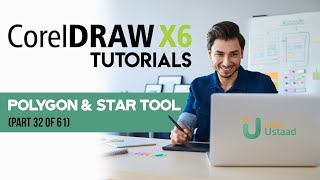 Corel Draw X6 Tutorials in UrduHindi part 32 polygon amp star tool [upl. by Ilojna]