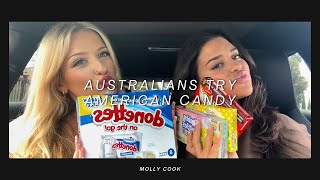 Australians try American candy ft Mejuri haul [upl. by Nenerb355]