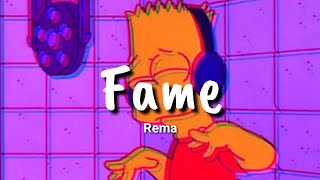 Rema  Fame Lyrics [upl. by Humph]