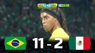 Kaka Ronaldinho And Neymar Destroyed Mexico For 20 Years  Brazil vs Mexico Highlights [upl. by Hgielanna]