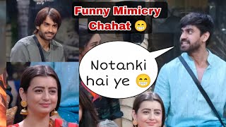 Avinash Mishra Funny Mimicry Chahat Pandey 😁  Bigboss 18 Funny Mimicry [upl. by Ringe]