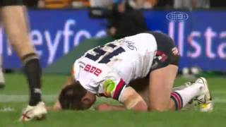 WaereaHargreaves smashed by Simon Dwyer  Tigers v Roosters  NRL Finals 2010  HD  YouTubeflv [upl. by Shaffert]