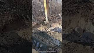 The process of mixing cement in an excavator bucket [upl. by Parcel86]