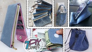 7 DIY JEANS CRAFT PROJECT HASTILY NEW AND BEST IDEAS 2 MIN MAKING EACH [upl. by Lucine]