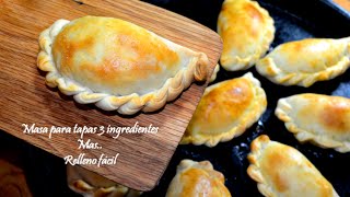 Empanadas masa fácil 3 ingredientes y relleno en minutos [upl. by Divadnahtanoj]