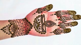 Diwali Special Easy Stylish Mehndi design Arabic mehndi  Simple Front hand Mehndi  Mehandi design [upl. by Adina]