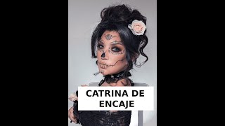 💀CATRINA DE ENCAJE 💖Lace Sugar Skull Tutorial  auroramakeup [upl. by Elesig]