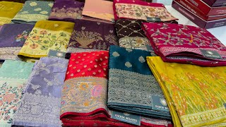 Bangalore Wholesale Budget Friendly Sarees amp Pure Fabric Exclusive Saree CollectionSingle Courier [upl. by Colet]