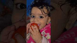 Yeh To Kacha Tamatar Kha Rhi Hai 😂🤣 dailyvlog minivlog vlog tamatar baby children cute [upl. by Worl]