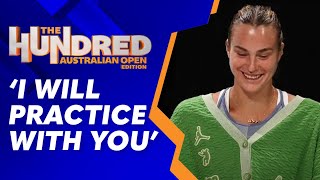 Aryna Sabalenka to become kissing coach The Hundred Australian Open Edition  Wide World of Sports [upl. by Marchak36]