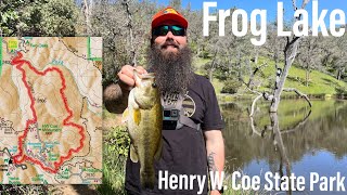 Hiking and Fishing  Henry Coe Park Frog Lake Loop San Jose Bass Fishing [upl. by Novets733]