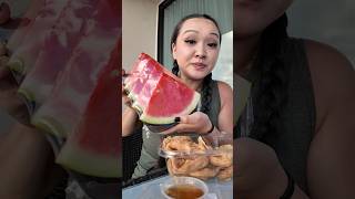 Chicken skins from Foodland and watermelon 🤤 I miss Hawaii already 🥲 youtubeshorts shorts food [upl. by Stanwinn187]