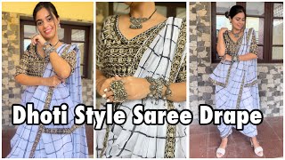 Dhoti Style Saree Draping Tutorial  Styling  Photo Poses😍 Santoshi Megharaj [upl. by Hux423]