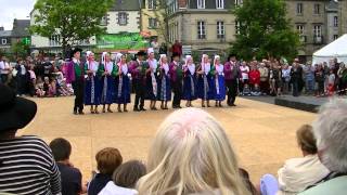 Breton dancing at the Fest Noz Saint Pol de Leon Brittany [upl. by Hanforrd]