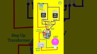 How to Convert DC to AC  12V DC to 220V AC  DC to AC Converter Shorts Converter DC AC video [upl. by Mavra]