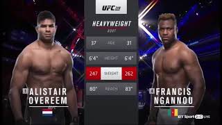 Alistair Overeem vs Francis Ngannou FULL FIGHT UFC 218 [upl. by Haet]