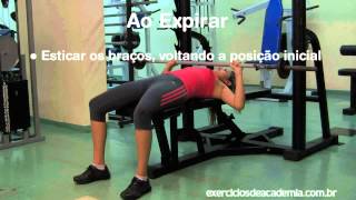 Supino Reto  Exercicios de academia [upl. by Therese]