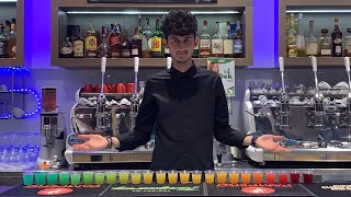 Përgatitja RAINBOW Shot me ngjyrat e YLBERIT🌈 Tutorial Shqip  BARMAN  Jurgen Hakani [upl. by Jamey]