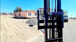 Moffett Forklift Delivery on Soft Sand moffetttraining forklifttruck [upl. by Sitruk672]