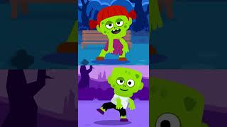 Shorts  Bony Funny Zombie Dance🎃👻🍬🦇💀🧡  Lotty Friends  Halloween Song [upl. by Ellek276]