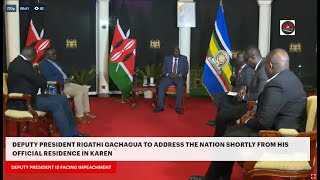 LIVEGACHAGUA TO ADDRESS THE NATION SHORTLY FROM HIS OFFICIAL RESIDENCE IN KAREN [upl. by Brittan311]