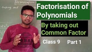 Factorisation of Polynomial Class 9  Factorisation of Polynomial by taking Common Factor out [upl. by Weigle]