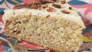 Old Fashioned Banana Cake Recipe Demonstration  Joyofbakingcom [upl. by Onairot]