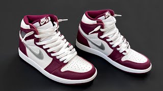 HOW TO LACE NIKE AIR JORDAN 1 HIGH LOOSELY THE BEST WAY [upl. by Nire]