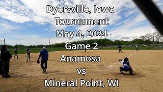 5424 Baseball Anamosa 12u vs Mineral Point at Dyersville Tournament [upl. by Odnalra]