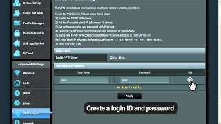 ASUS router quick howto VPN server tutorial [upl. by Cohlette]