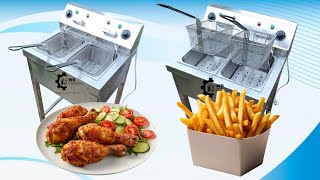 Double deep fat fryer Electric operated 16 Ltrs [upl. by Yeniar958]