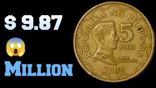 TOP ULTRA RARE 5 PISO 2009 WORTH A MILLION DOLLARS COULD MAKE YOU MILLIONER 😱 UNBELIEVABLE money [upl. by Lananna]