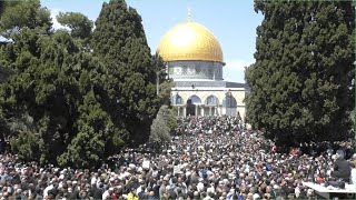 نقل شعائر خطبة وصلاة الجمعة من المسجد الأقصى المبارك Live broadcast from the blessed AlAqsa Mosque [upl. by Miguela]