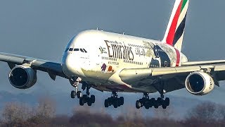 14 BIG PLANE LANDINGS  Airbus A380 Boeing 767 B787  4K [upl. by Hairej]